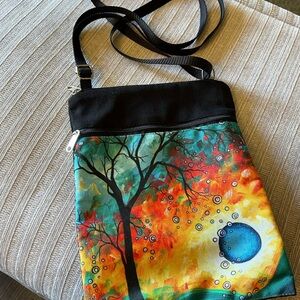 Janine King Designs Colorful Tree Design Crossbody Bag